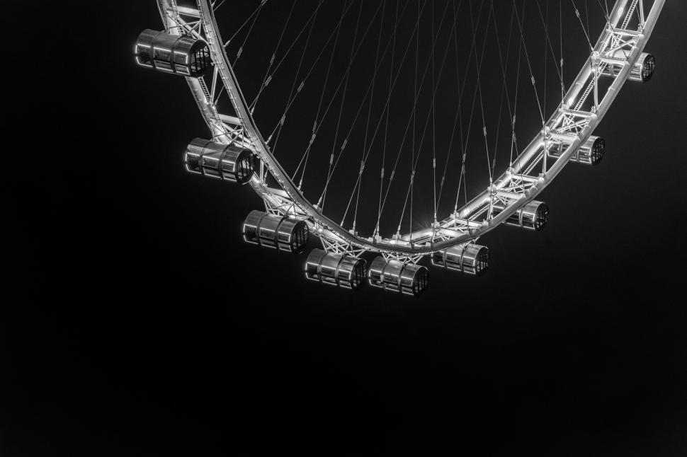 Free Image of A close up of a ferris wheel 
