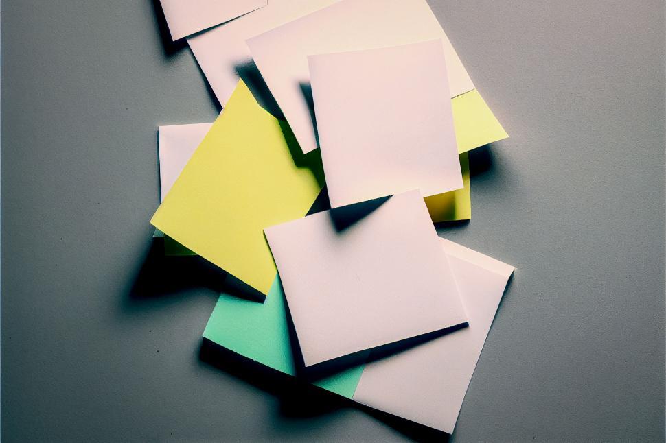 Free Image of A pile of post-it notes 