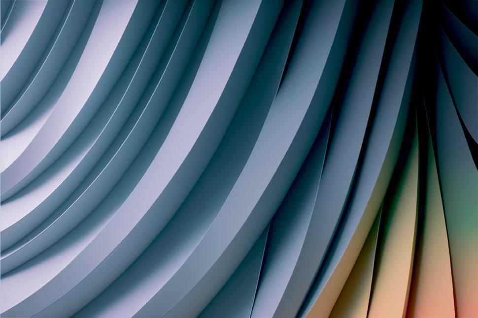 Free Image of A close up of a blue and white curved object 