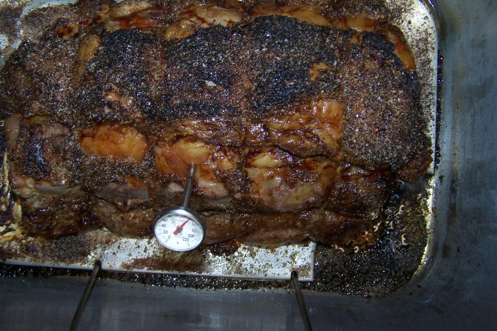 Free Image of Prime Rib Roast with Thermometer 