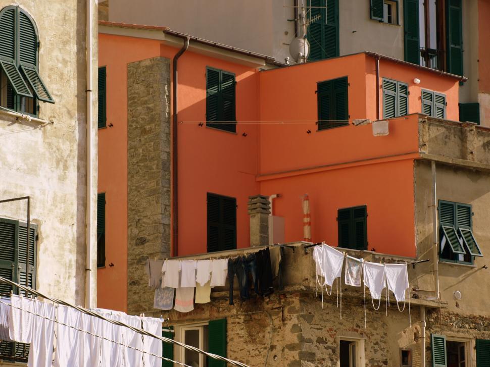 Free Image of Traditional Italian building with orange walls 