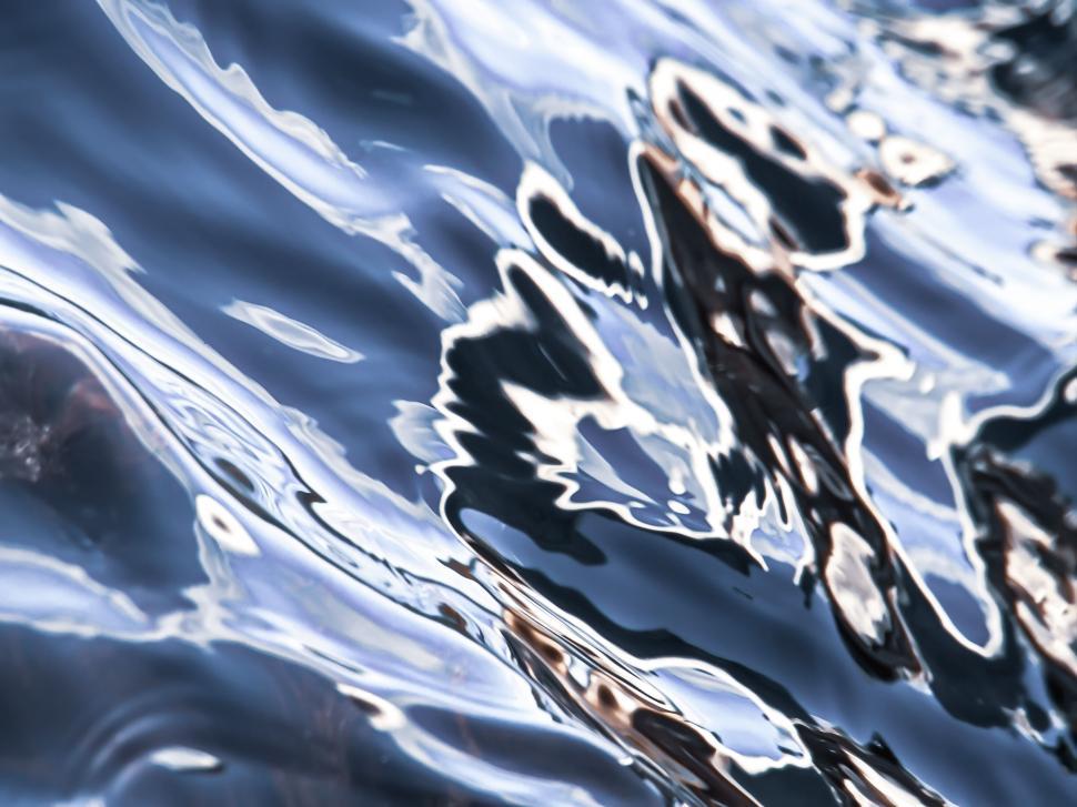 Free Image of Rippling water texture in calming blues 
