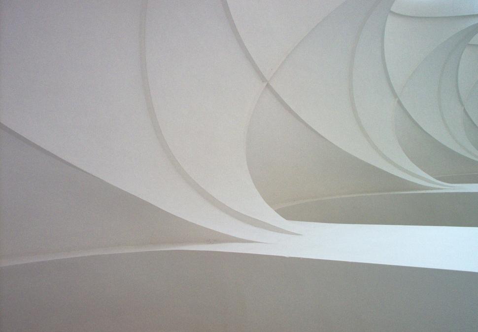 Free Image of Modern architectural curves of a white structure 