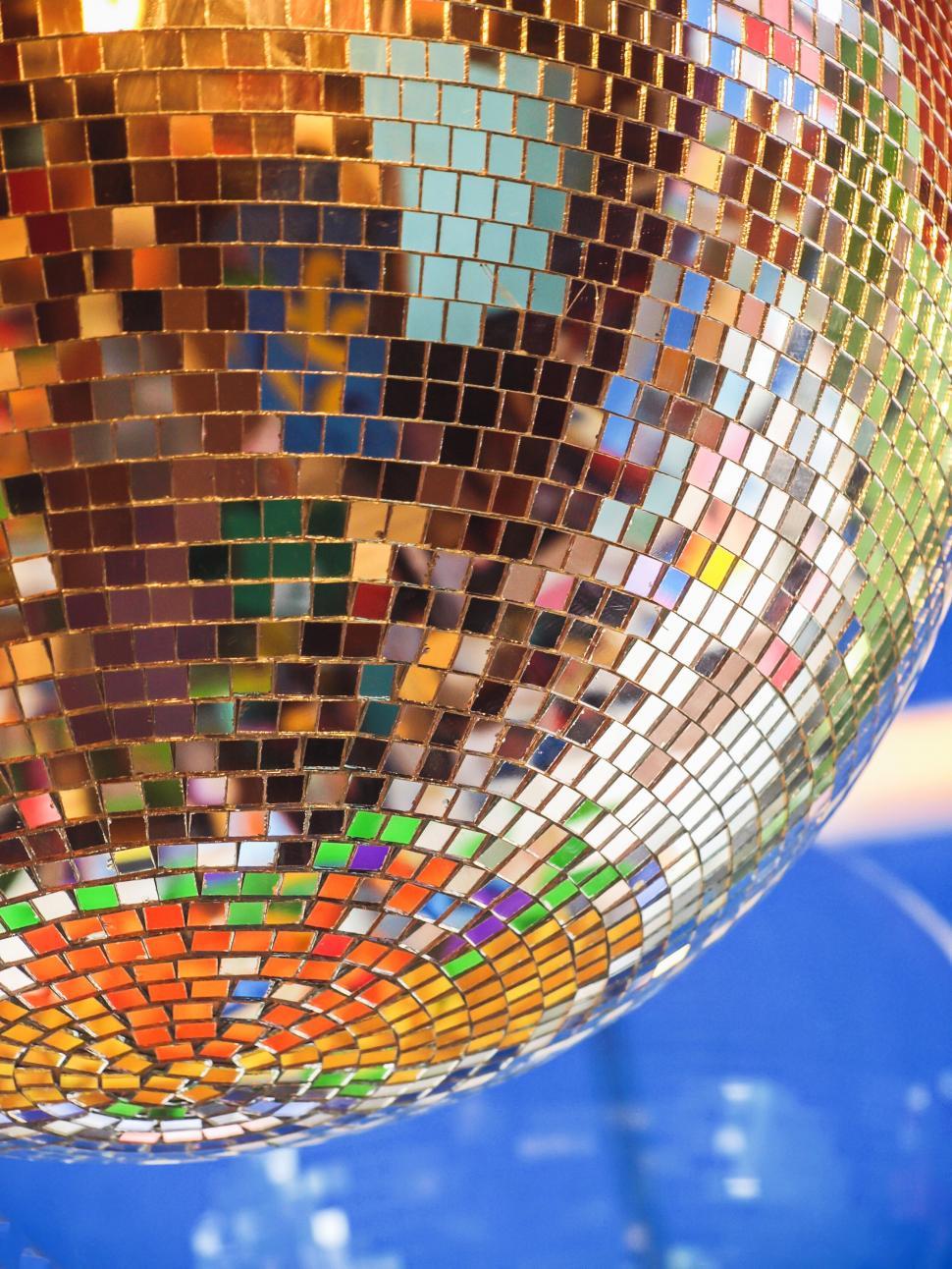 Free Image of Iridescent colors of a disco ball 