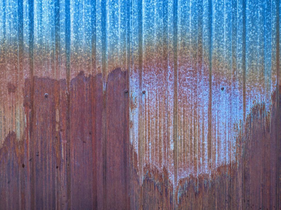 Free Image of Rusty and weathered corrugated metal 