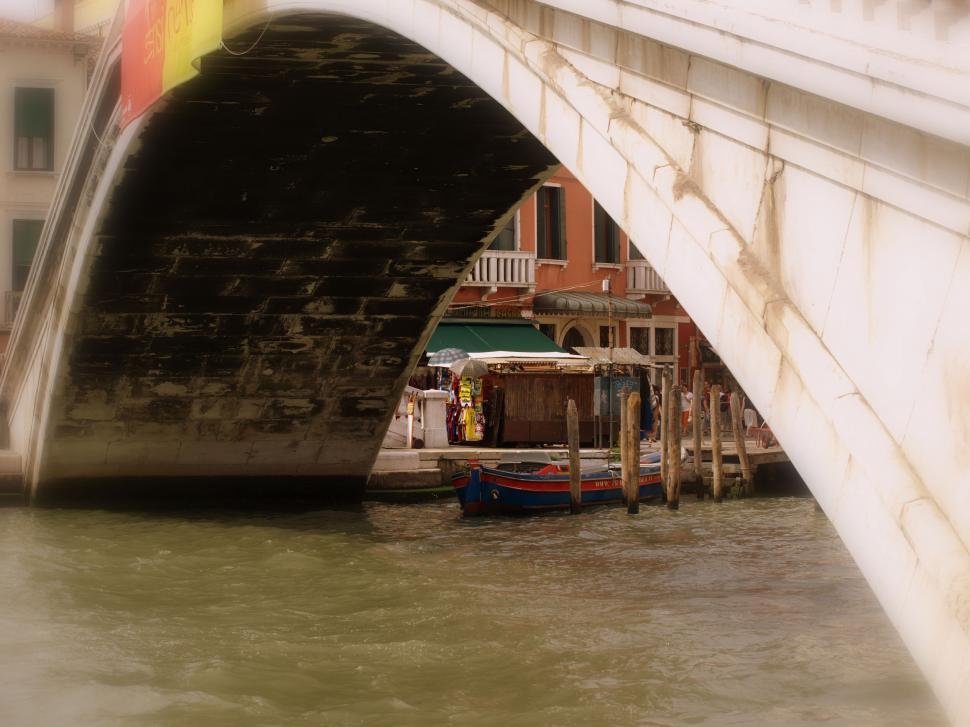 Free Image of Vintage style view of Venice bridge and canal 