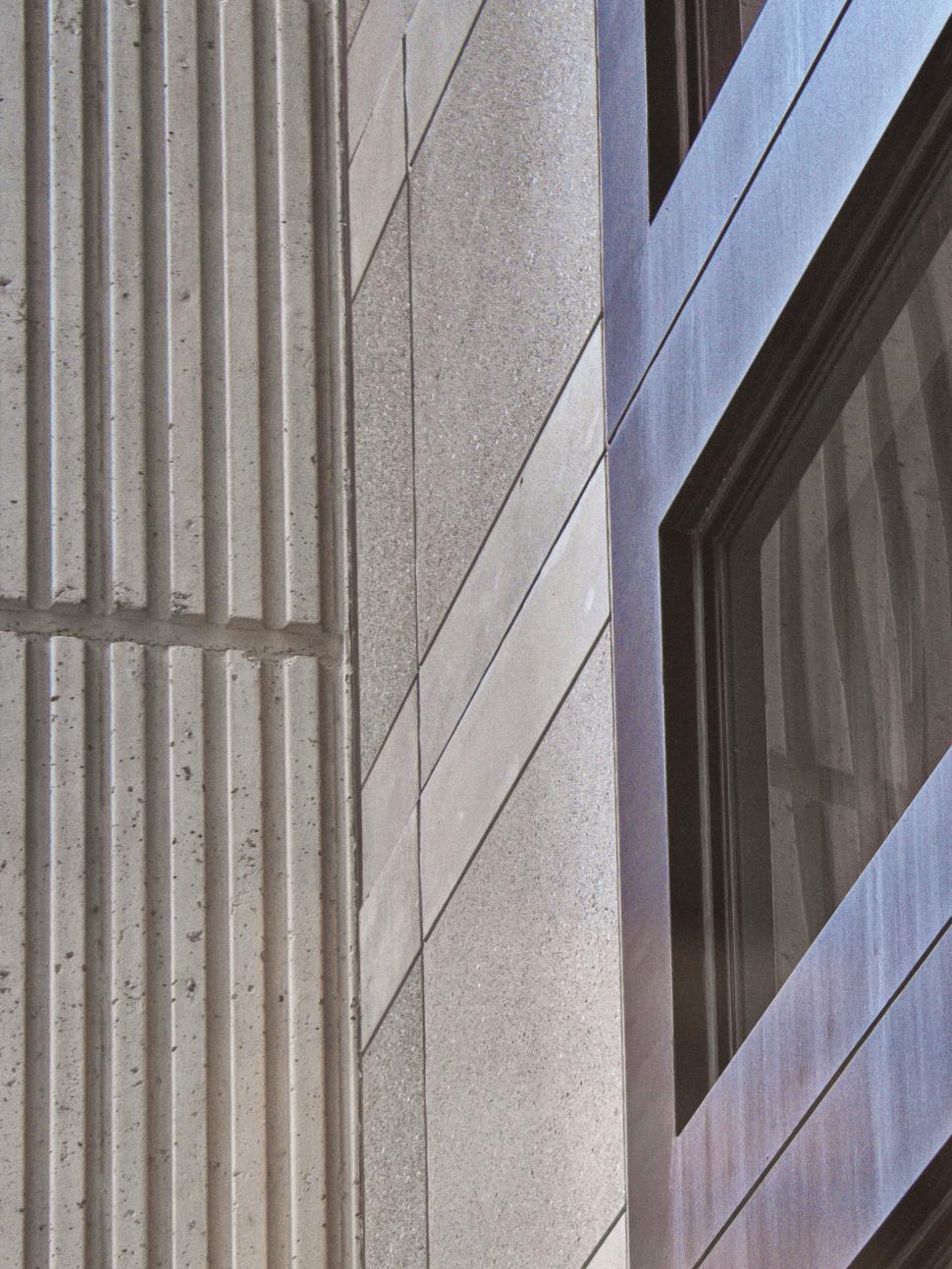 Free Image of Abstract view of building facades and lines 