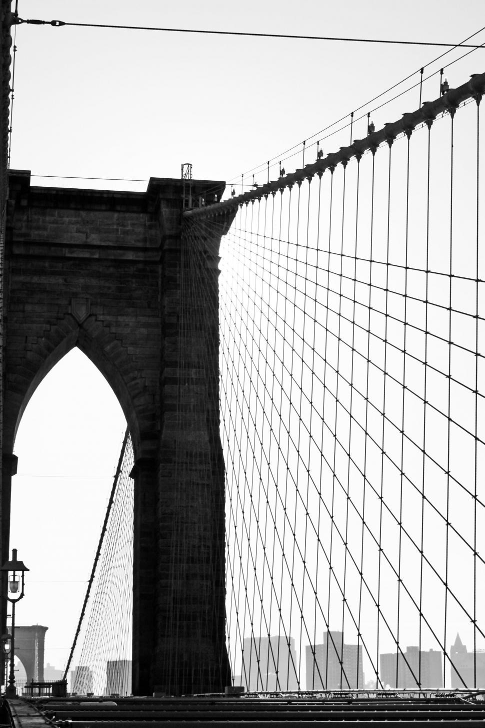 Free Image of Brooklyn Bridge architectural close-up 
