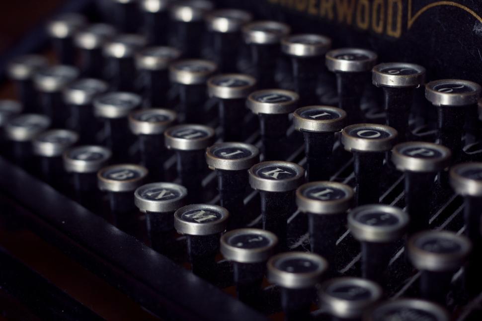 Free Image of Vintage Underwood typewriter close-up detail 