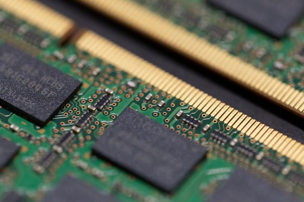 Free Image of Close-up image of computer RAM modules 