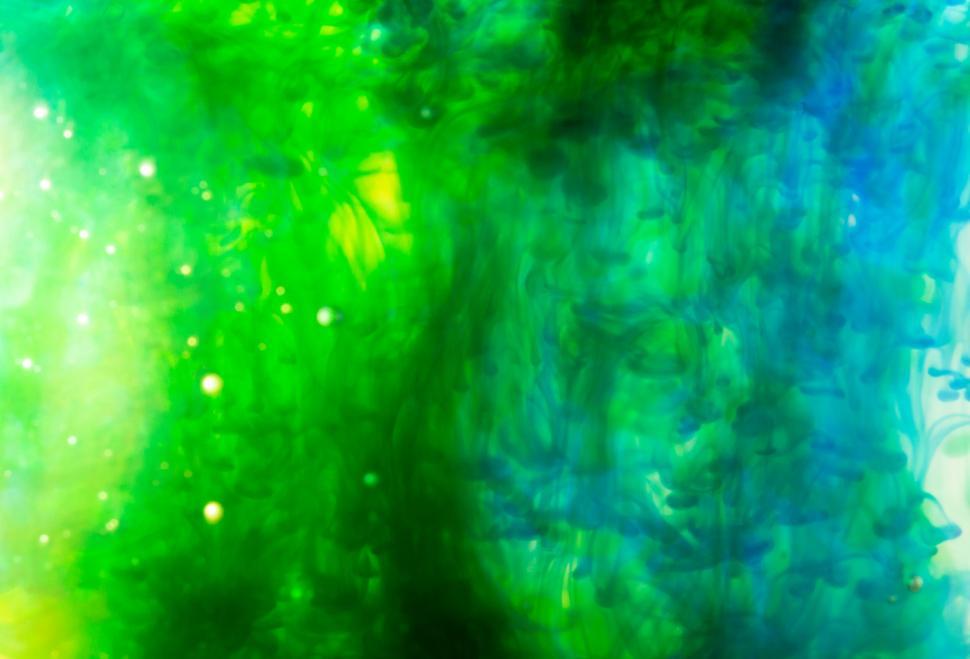 Free Image of Vivid green and blue hues in abstract art 