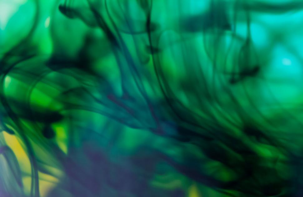 Free Image of Abstract green and blue swirled pattern 