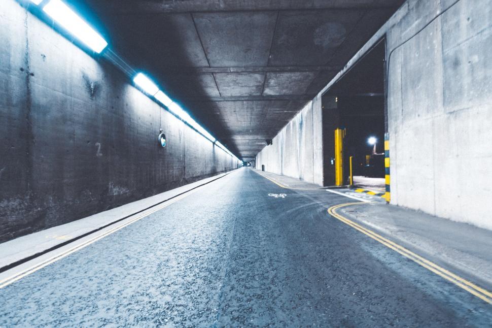 Free Image of Urban tunnel with bright illuminations 