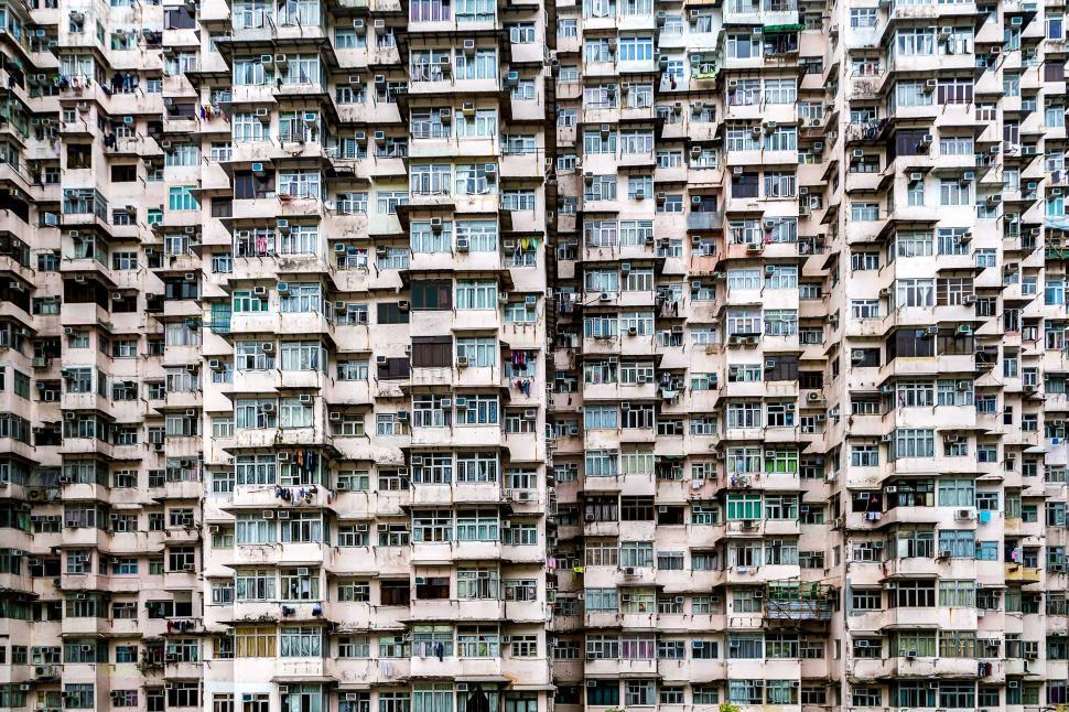 Free Image of Dense urban residential buildings in Hong Kong 