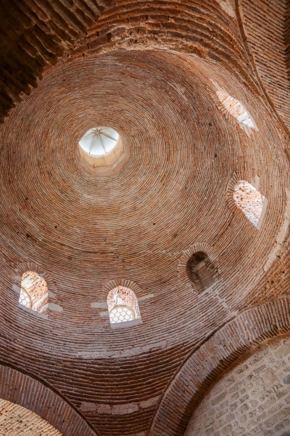 Free Image of Dome interior of historical brick building 