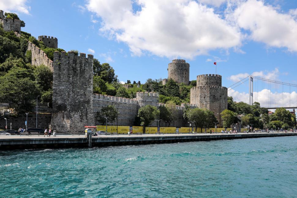 Free Image of Historic Rumeli Fortress beside Bosphorus Strait 