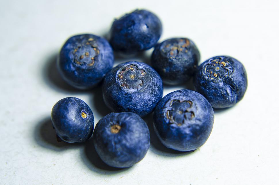 Free Image of Juicy blueberries in close-up detail 