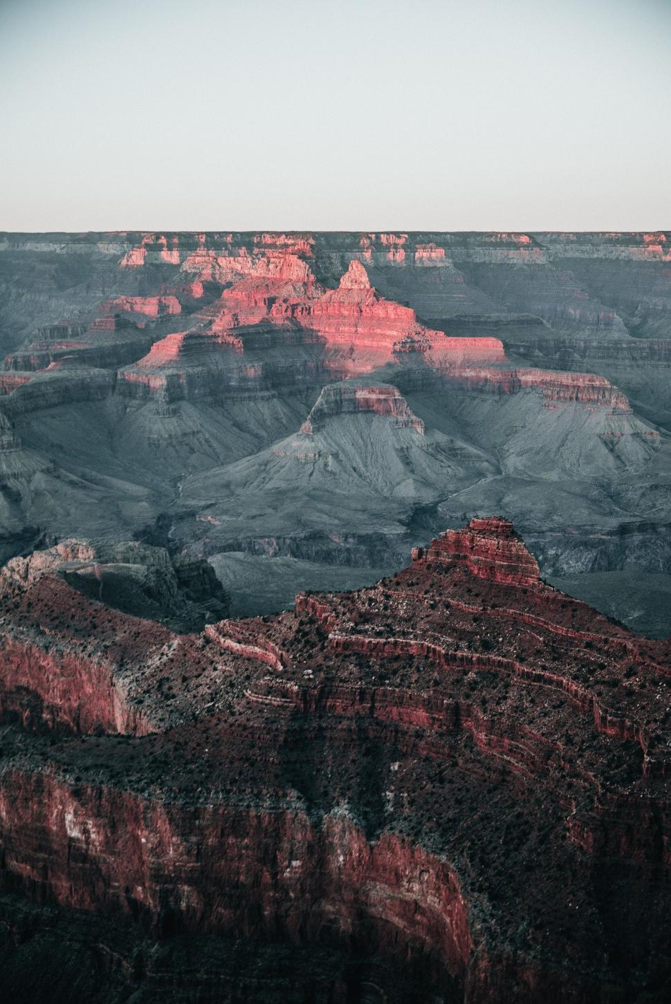 Free Image of Grand Canyon landscape during golden hour 