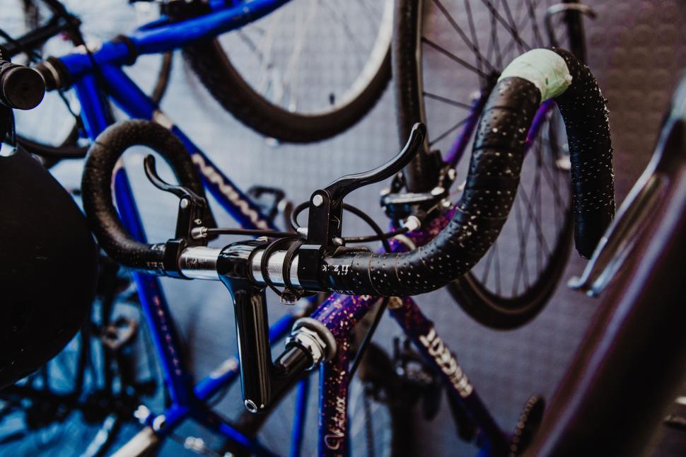 Free Image of Close-up of a road bicycle in low light 