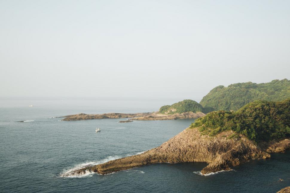 Free Image of Tranquil view of cape in Japan 