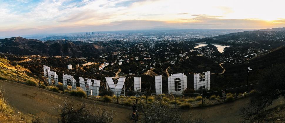 Free Image of Iconic Hollywood Sign Overlooking Los Angeles 