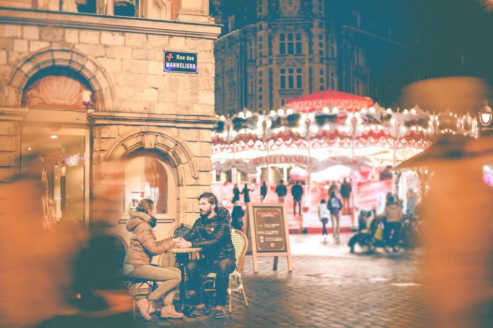 Free Image of Christmas market vibes in a historic square 
