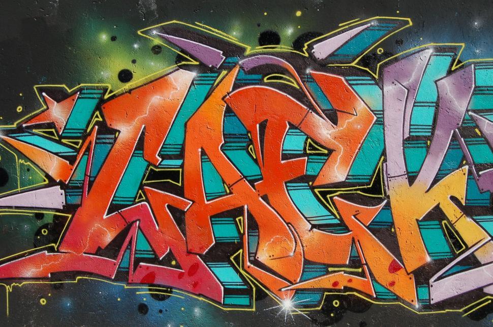 Free Image of Colorful graffiti with sharp design 