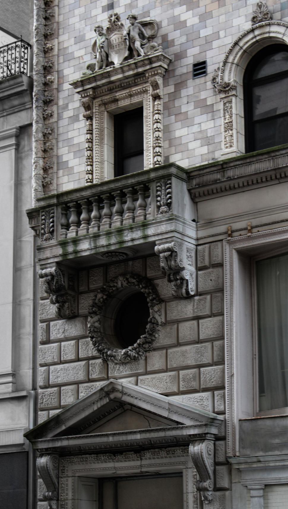 Free Image of Ornate architectural details on a building 
