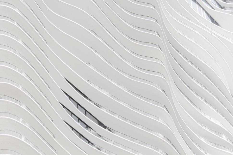 Free Image of Abstract white curvy architectural detail 