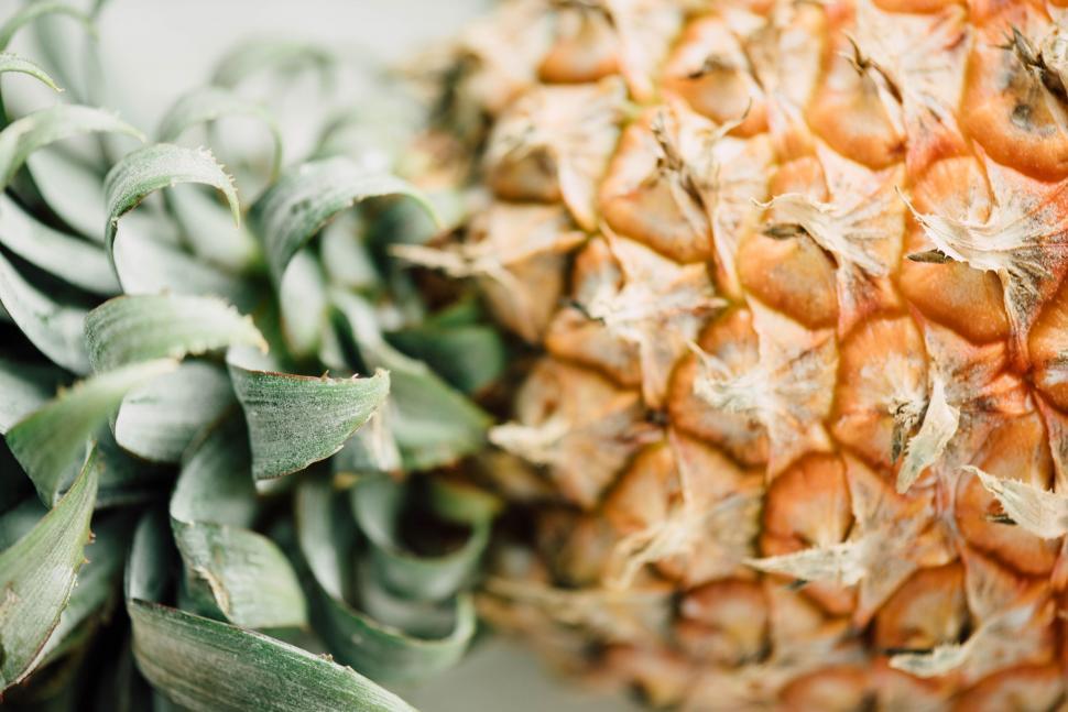 Free Image of Close-up texture of a ripe pineapple 