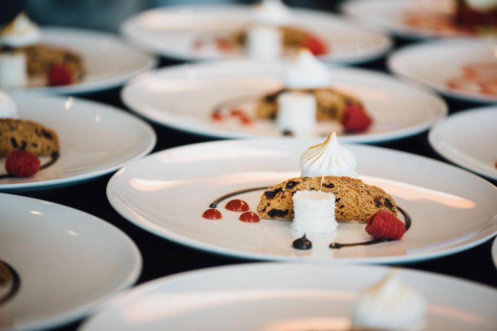 Free Image of Elegant dessert dish on a white plate 