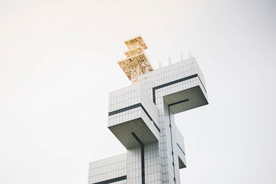 Free Image of Modern building tower with unique design 