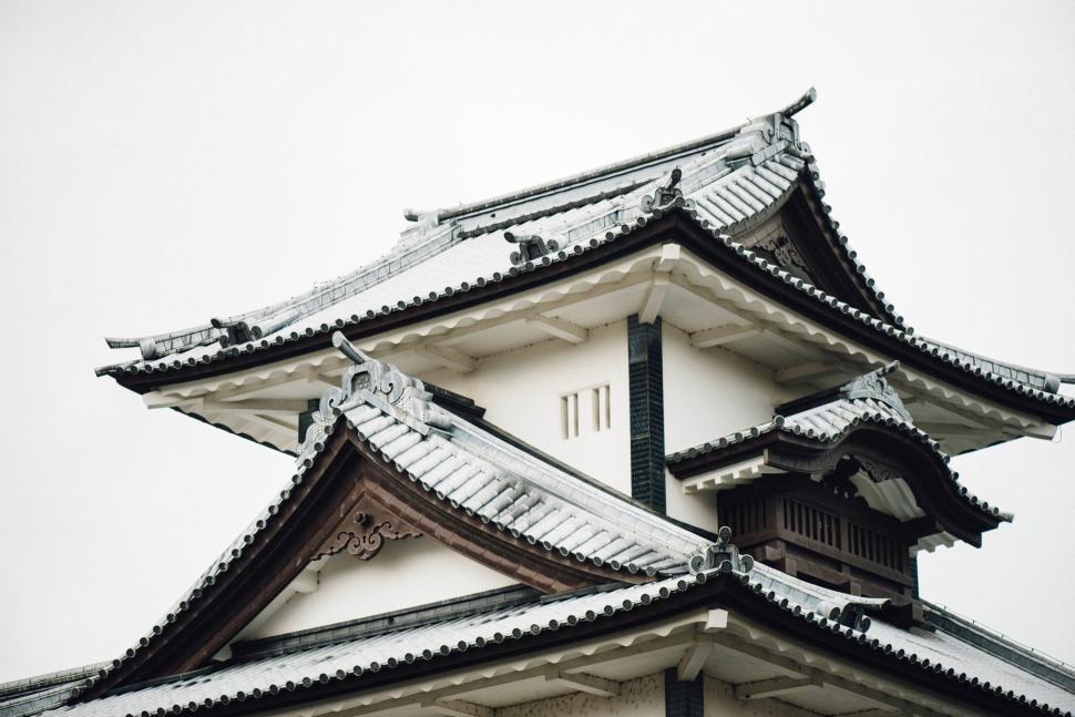 Free Image of Close-up of Japanese temple architecture 