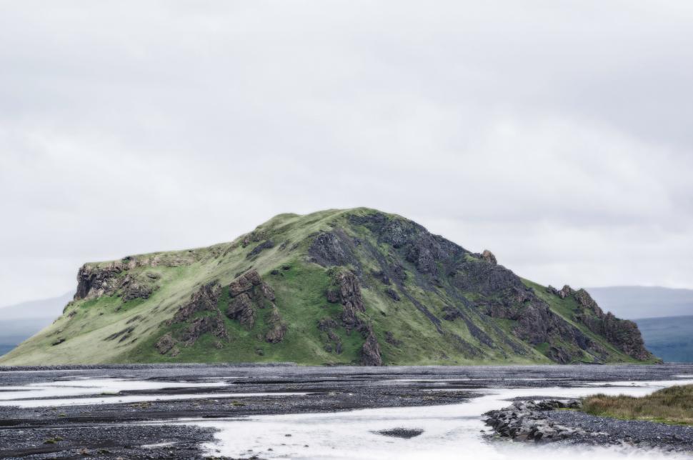 Free Image of Isolated Mountain in Icelandic Landscape 