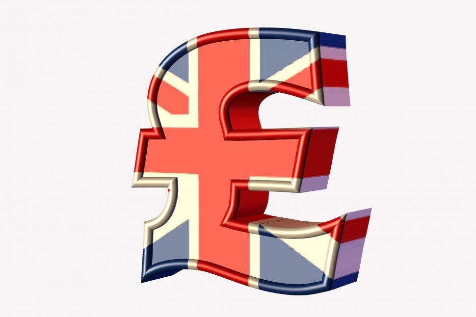 Free Image of The Letter E Made Up of the British Flag 