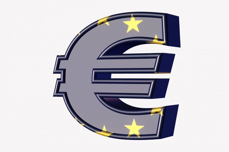 Free Image of Euro Symbol Adorned With Stars 
