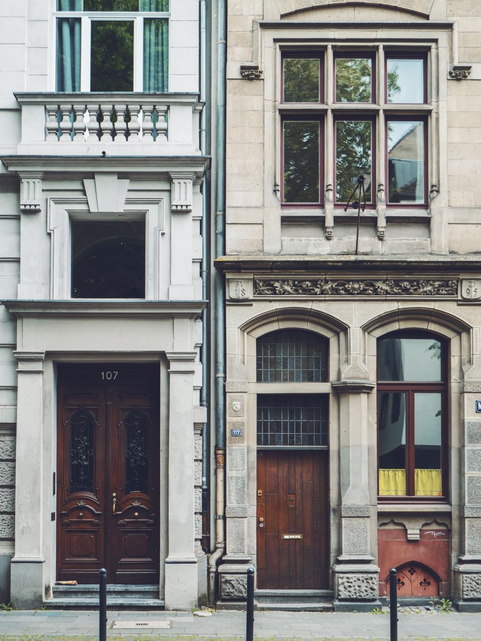 Free Image of Elegant historical doors in urban architecture 