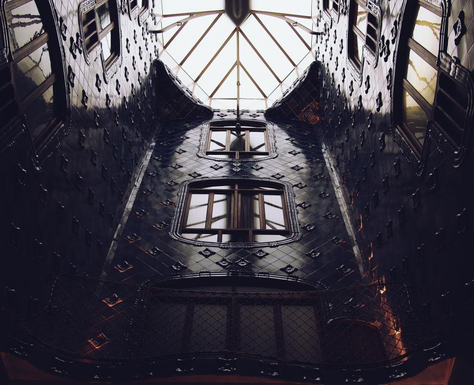 Free Image of Intriguing interior perspective of a building 