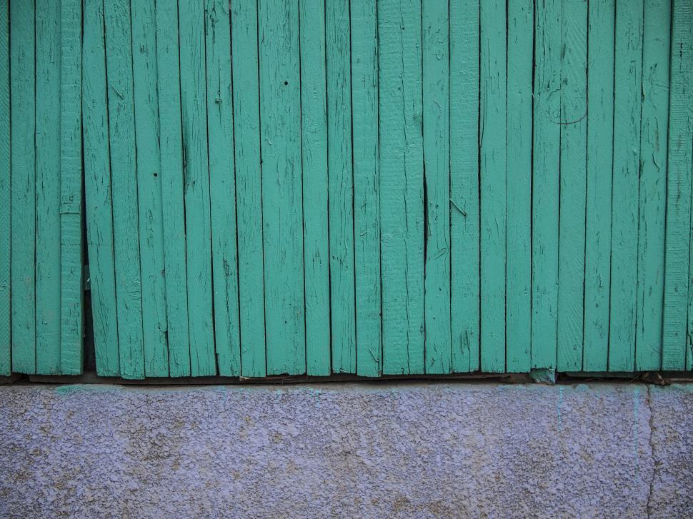 Free Image of Vibrant turquoise painted wooden planks 