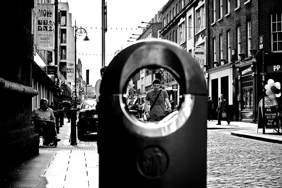 Free Image of Monochrome view through Dublin s binoculars 