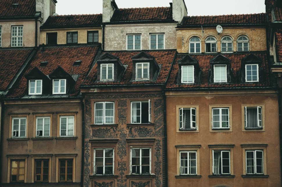 Free Image of Historic European buildings facades 