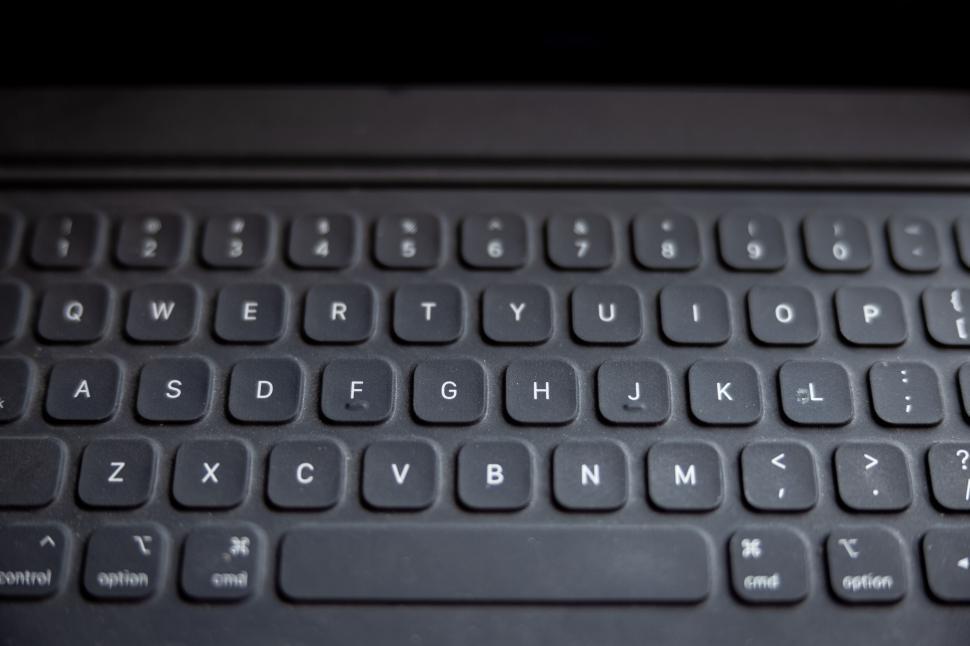 Free Image of Detail of a black computer keyboard 