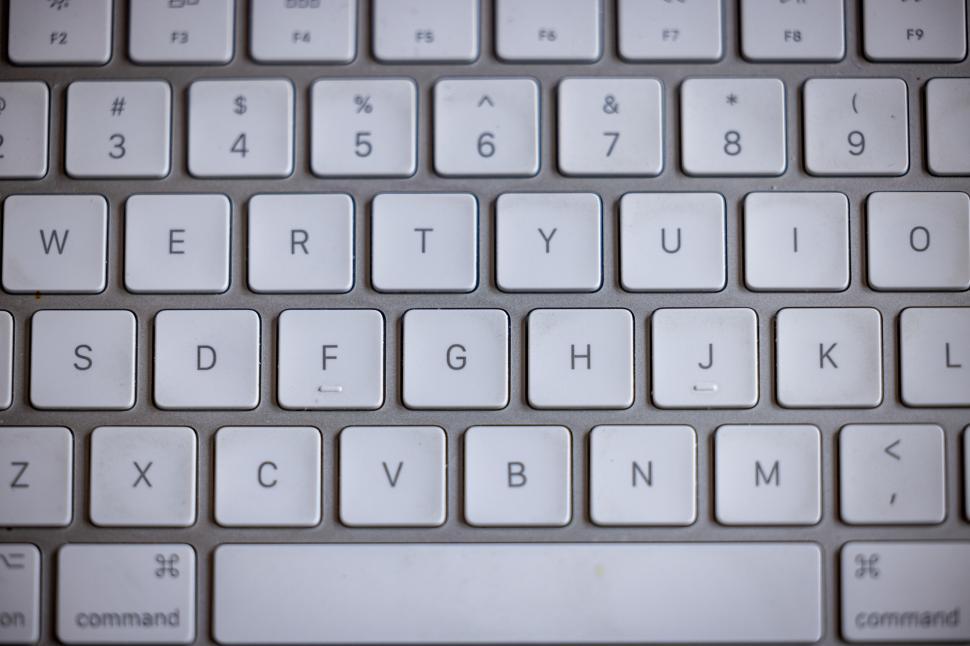 Free Image of Dirty white keyboard close-up view 