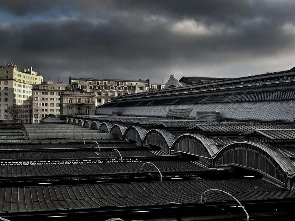Free Image of Old railway station roof architecture 