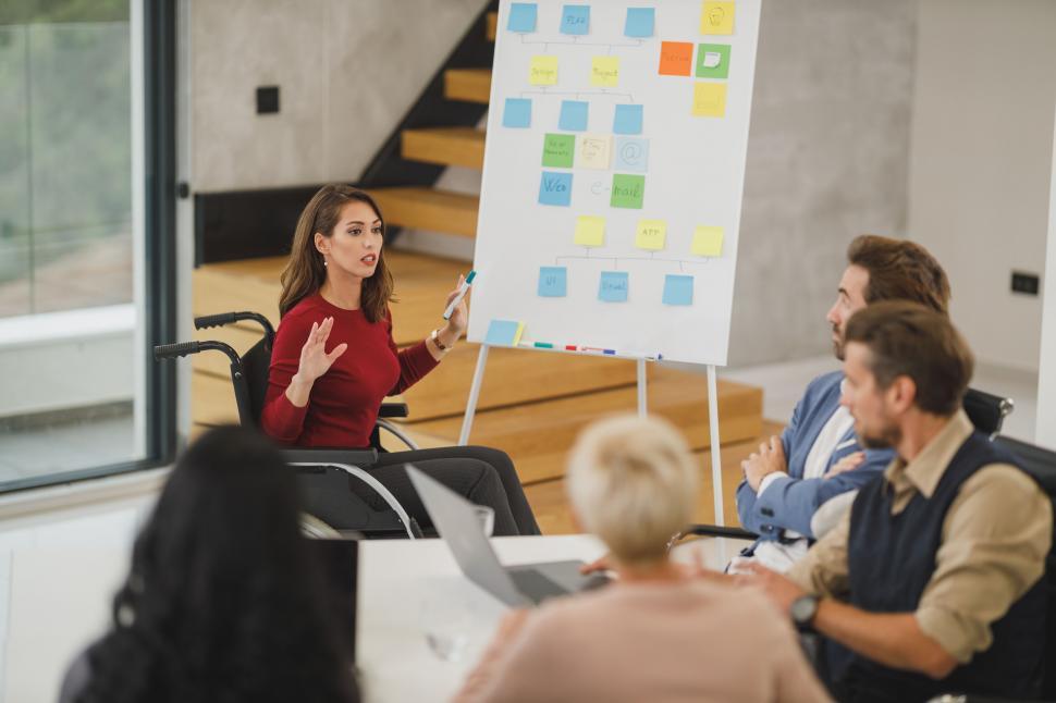 Free Image of Woman giving a business presentation 