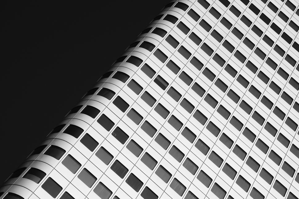 Free Image of Curved white office building facade texture 