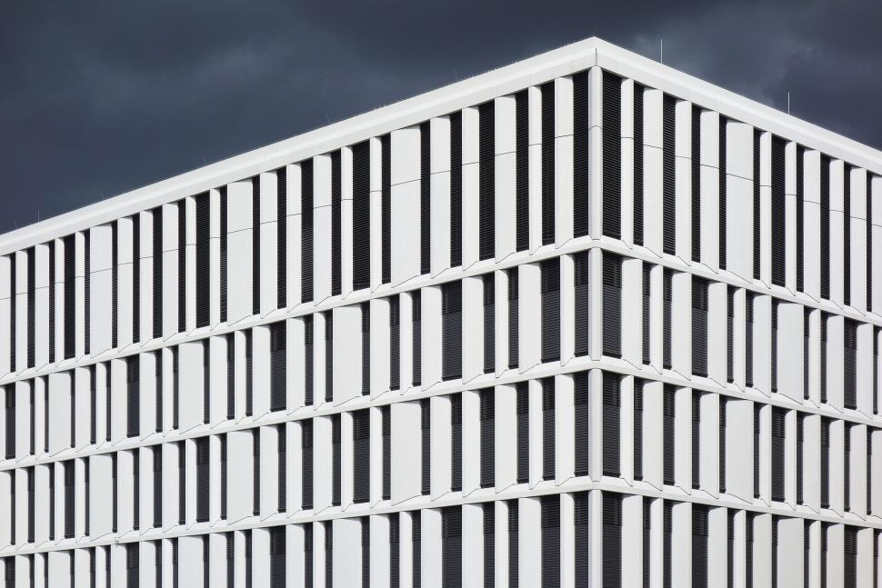 Free Image of Modern architecture of a black and white facade 