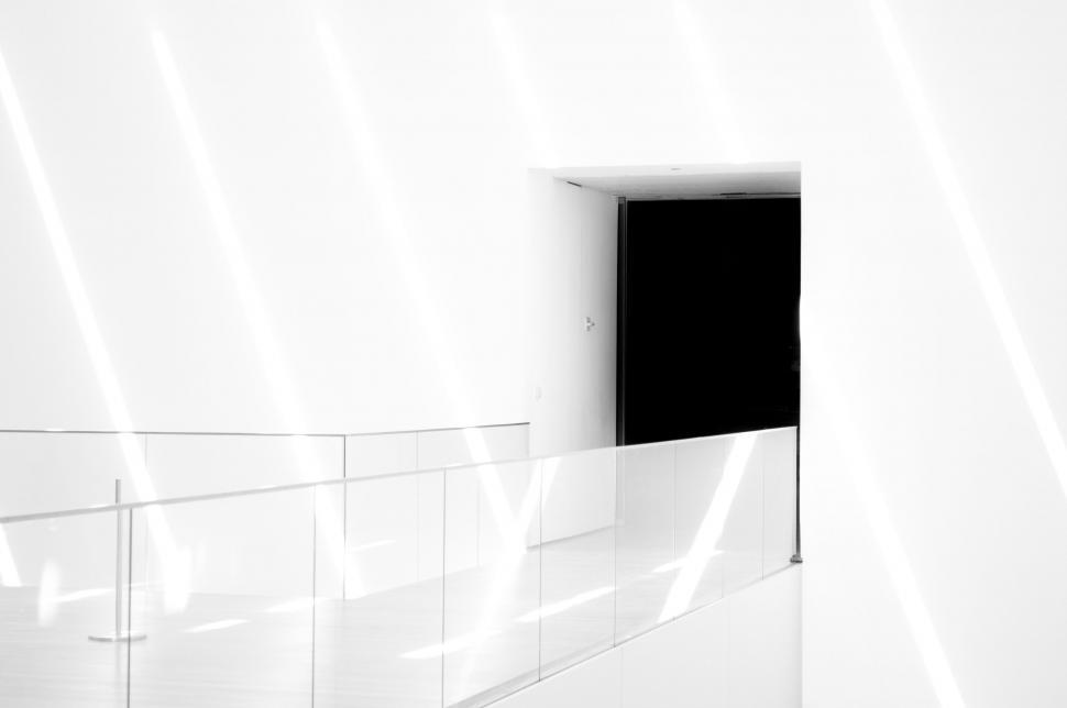 Free Image of Black and white abstract of light and shadows 