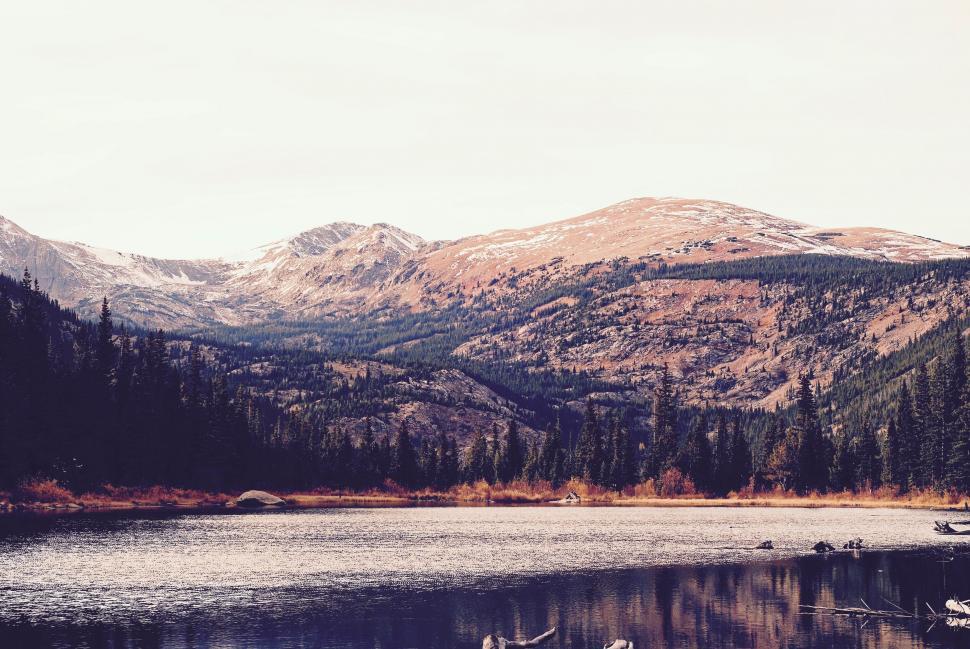 Free Image of Autumn mountain landscape with serene lake 