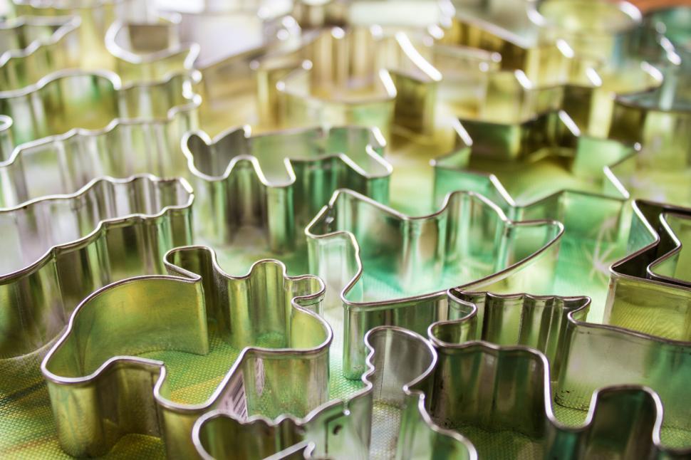 Free Image of Collection of various shaped cookie cutters 